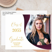 Modern Studenten White/Maroon Wave Photo