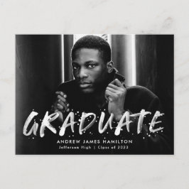 Modern Studentfest för färgplatterfoto Inbjudan Vykort