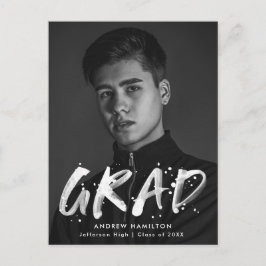 Modern Studentfest för färgplatterfoto Inbjudan Vykort