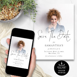 Modern Studentfest för fotoöverlägg Spara Datumet