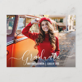 Modern Studentfest för fotoskript i Trendiget Inbjudan Vykort