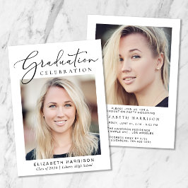 Modern Studentfest för fotoskript Inbjudningar