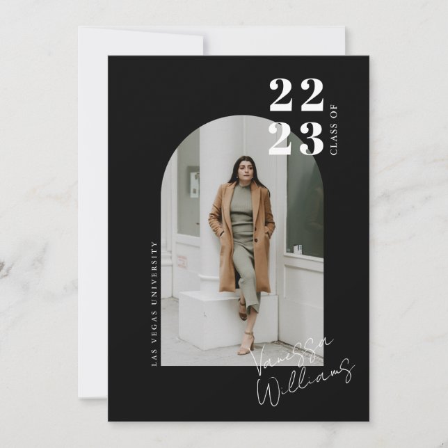 Modern Studentfest för minimalistisk bild Inbjudningar (Framsida)