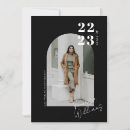 Modern Studentfest för minimalistisk bild Inbjudningar