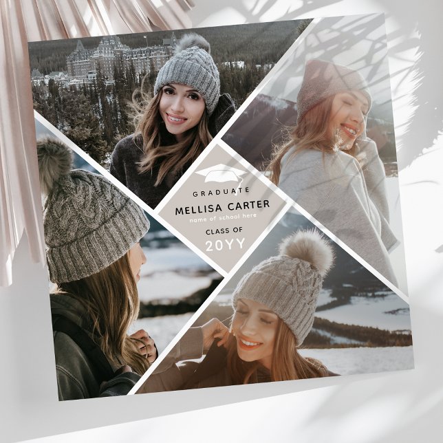 Modern Studentfest för multifotokollage Inbjudningar (Skapare uppladdad)