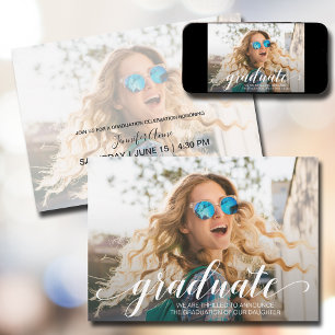 Modern Studentfest för skriptfoto Inbjudningar