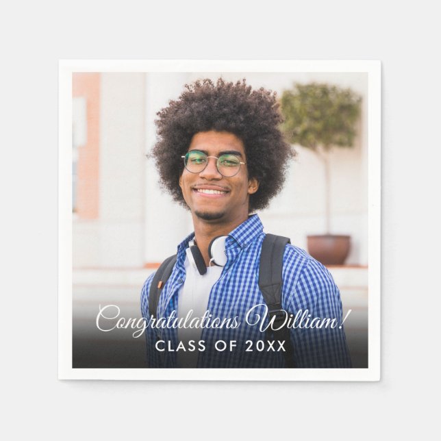 Modern Studentfest för skriptfoto Pappersservett (Framsidan)