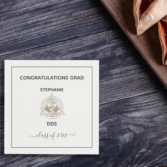 Modern Studentfest för tandskola - Caduceus Pappersservett (Skapare uppladdad)