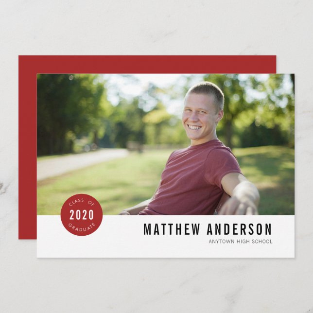 Modern Studentfest - inbjudan (Fram/baksida)