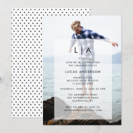 Modern Studentfest Inbjudan med Photo Overlay