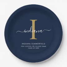 Modern Studentfest Monogram - minimalistisk