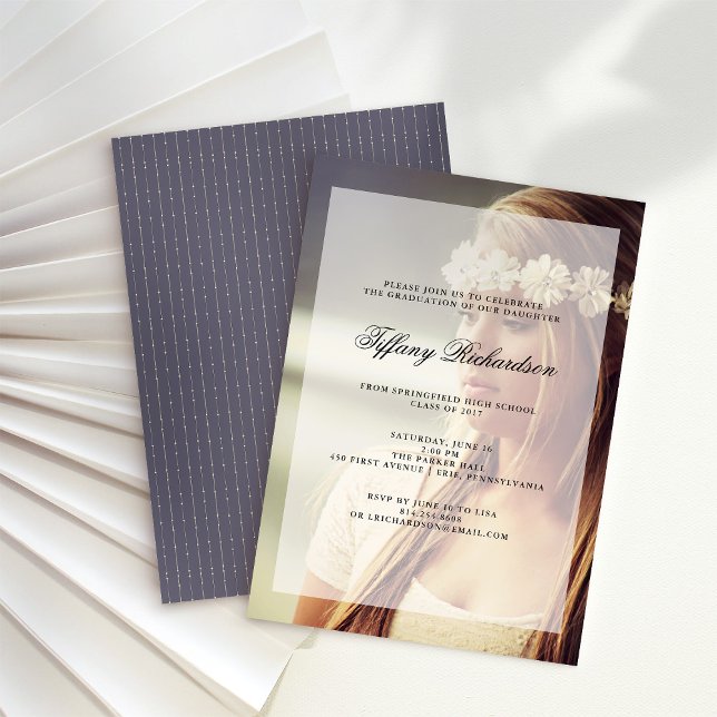 Modern Studentfest | Övertäckning med foto Inbjudningar (Skapare uppladdad)