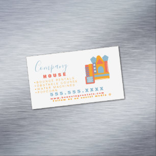 Modern studs hus logotyp fest firande uthyrning magnetiska visitkort