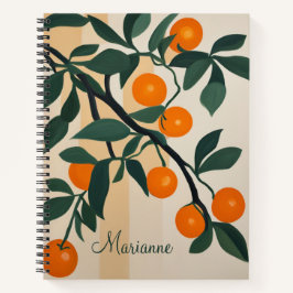 Modern Style Orange Personalized Recipe Book