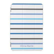 Modern Stylish Blue Stripes Custom