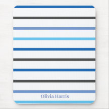 Modern Stylish Blue Stripes Custom