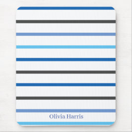 Modern Stylish Blue Stripes Custom Musmatta