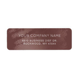 Modern Stylish Bronze Business Return Address Returadress Etikett