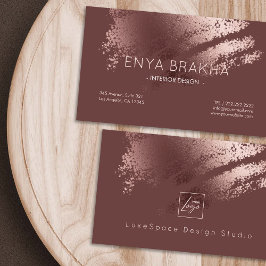 Modern Stylish Bronze Logo Business Card Visitkort