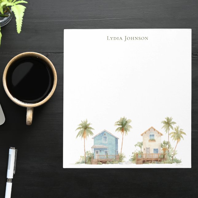 Modern Stylish Elegant Tropical Watercolor Anteckningsblock (Skapare uppladdad)