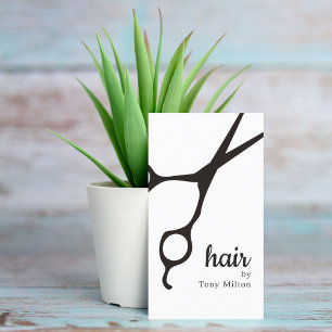 Modern stylist för hår för elegantsvartvit visitkort