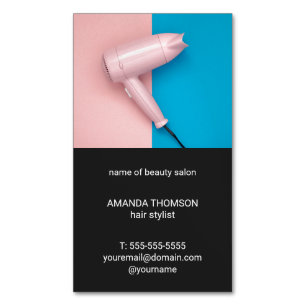 Modern stylist för hår för salong för skönhet magnetiska visitkort