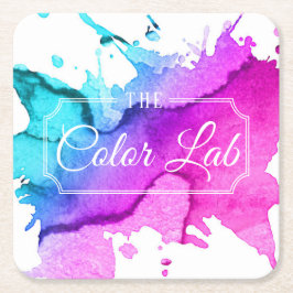 Modern stylist för hår för vattenfärghårsalong underlägg papper kvadrat