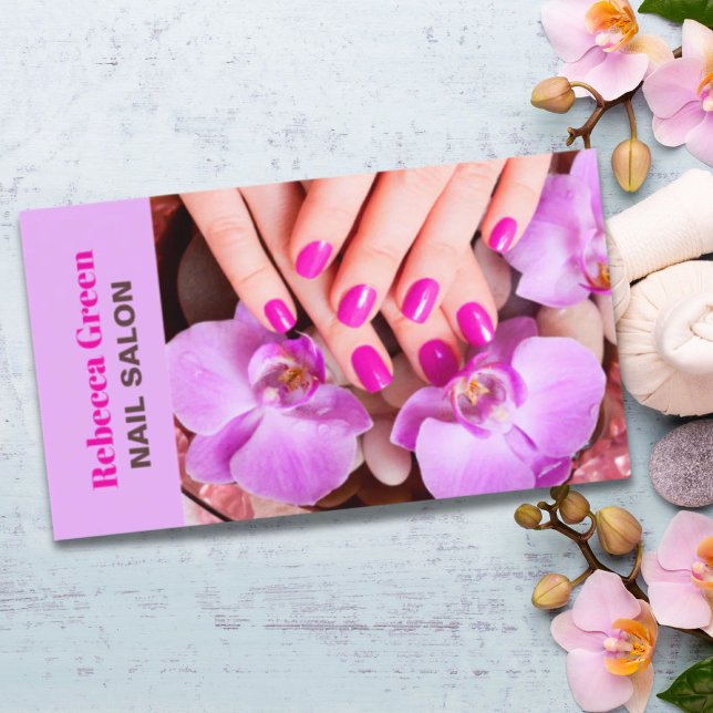 Modern Stylist Manicurist Nail Artist Nail Salon Visitkort (Modern Stylist Manicurist Nail Artist Nail Salon Business Card)