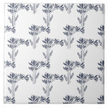 Modern Stylized Foliage Decorative  Kakelplatta<br><div class="desc">The stylized foliage design in a calming grey-blue hue against a crisp white background creates a clean, elegant, and contemporary aesthetic. Perfect for kitchen backsplashes, bathroom walls, decorative accents, or as a unique coaster. This versatile tile adds a touch of minimalist charm and Art Deco-inspired flair to any space. Ideal...</div>