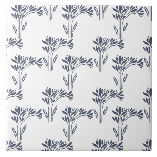 Modern Stylized Foliage Decorative  Kakelplatta (Framsidan)