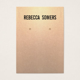 Modern subtle Ro Guld Earring Visning Card Visitkort