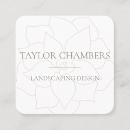 Modern Succult Simple Fyrkantigt Visitkort