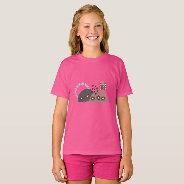 Modern Summer Kids Boho T Shirt (Hel framsida)