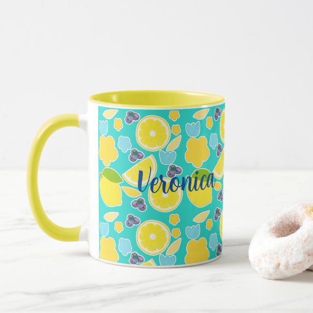Modern Summer Lemon Mugg (Med munk)