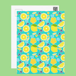 Modern Summer Lemon Vykort