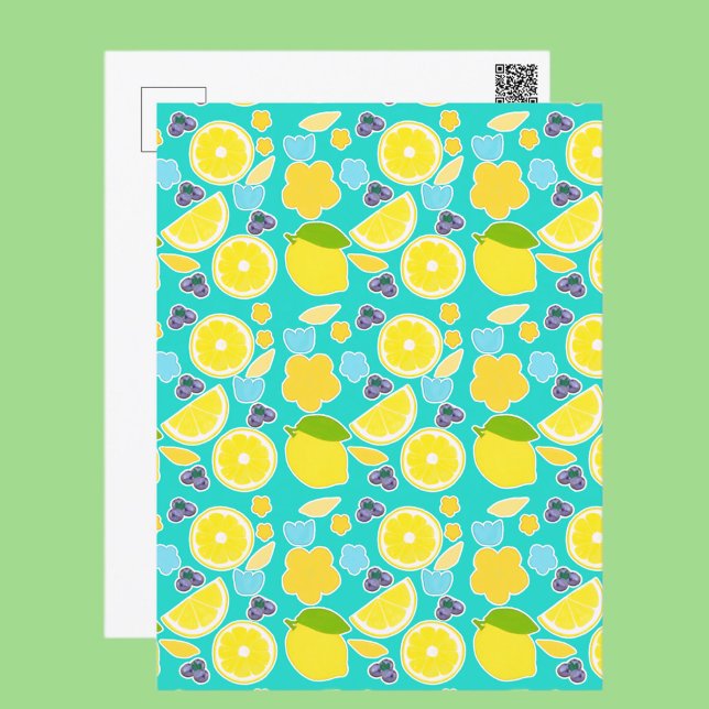 Modern Summer Lemon Vykort (Skapare uppladdad)