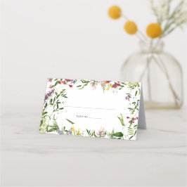Modern Summer Wildblomma Bröllop Placeringskort