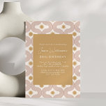 Modern Sun Moon Line Terracotta Gold 30th Birthday Inbjudningar<br><div class="desc">Modern and aesthetic,  this celestial 30th birthday invitation features a sun and moon geometric lines pattern in terracotta and gold. *age can be easily changed</div>