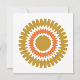 Modern Sunburst-platta anteckningskort i Orange oc