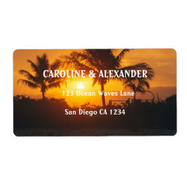 Modern sunnelbanemärkning för tropisk strandning i fraktsedel