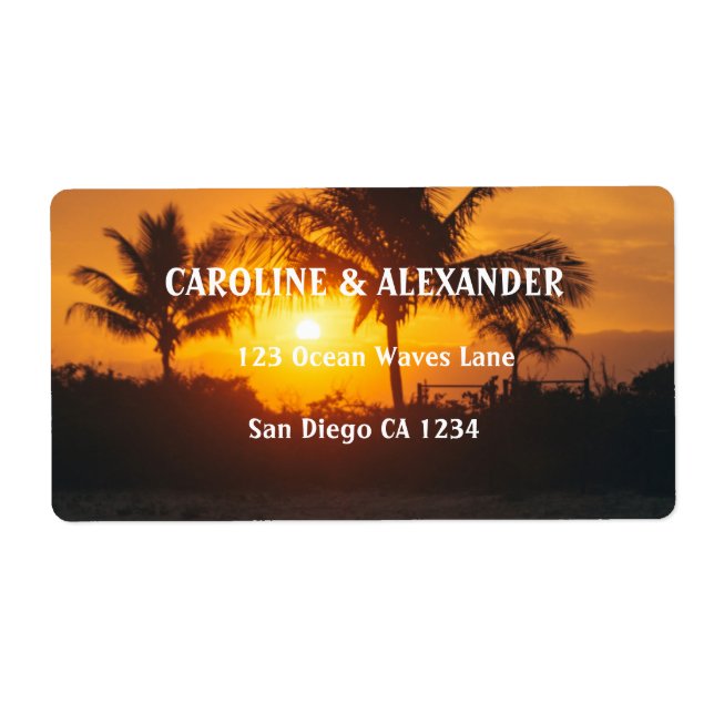 Modern sunnelbanemärkning för tropisk strandning i fraktsedel (Framsidan)