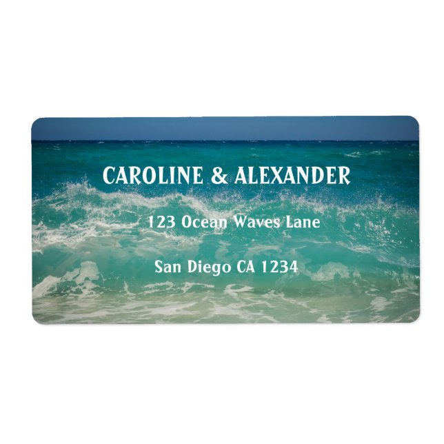 Modern sunnits vid Vatten Tropical Beach Wedand Fraktsedel (Framsidan)