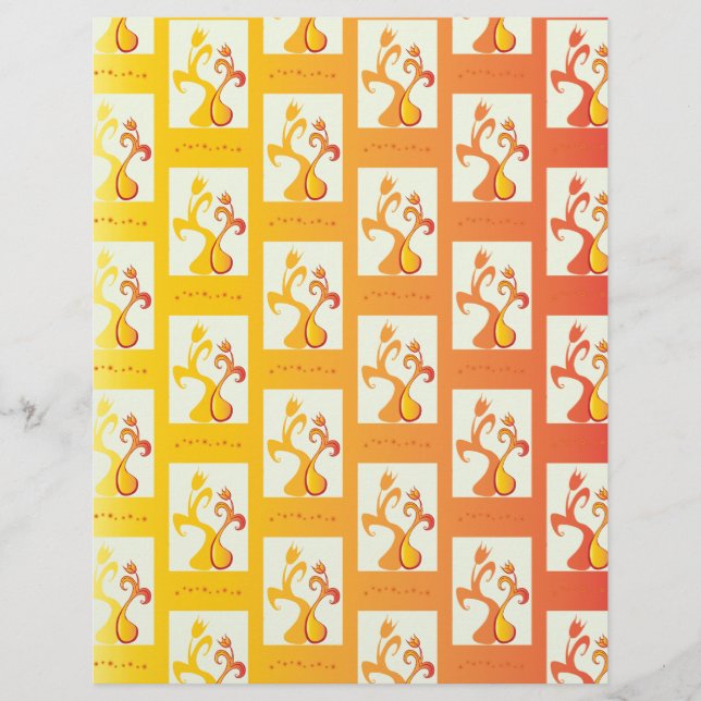 Modern Sunny gult Tulip illustration (Framsida)