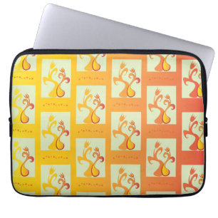 Modern Sunny gult Tulip illustration Laptop Fodral
