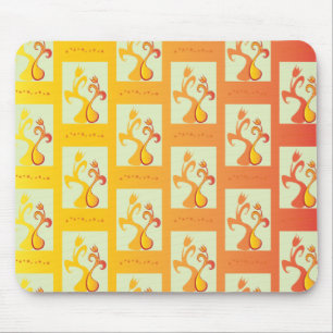 Modern Sunny gult Tulip illustration Musmatta