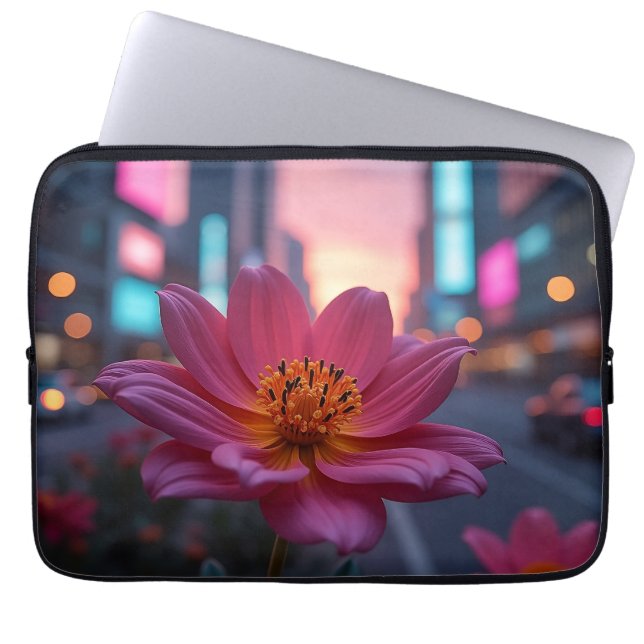 Modern Sunrise Bloom 13' Laptop Fodral (Framsidan)