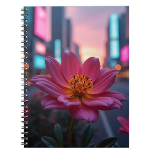 Modern Sunrise Bloom Anteckningsbok