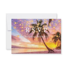 Modern Sunset Beach and Stars Summer Bröllop