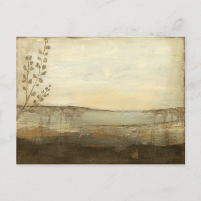 Modern Sunset liggande Oljemålning Vykort (Framsida)