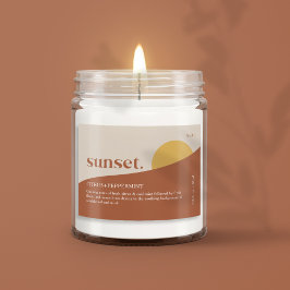 Modern Sunset-produktetikett Mat Etiketter
